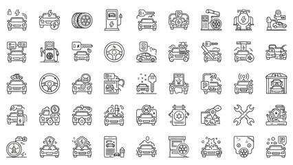 Business web icons set collection illustration design pattern with people symbol sign vector arrows for internet computer travel