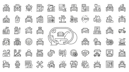 Business web icons set collection illustration design pattern with people symbol sign vector arrows for internet computer travel