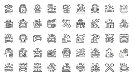 Business web icons set collection illustration design pattern with people symbol sign vector arrows for internet computer travel