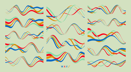 A sound wave or audio signal. An equalizer scale for recording or playback. Vector for brochure, banner, cover, postcard, flyer or presentation.