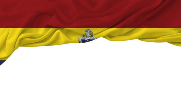 Draped and Folded Flag Fabric of Unan