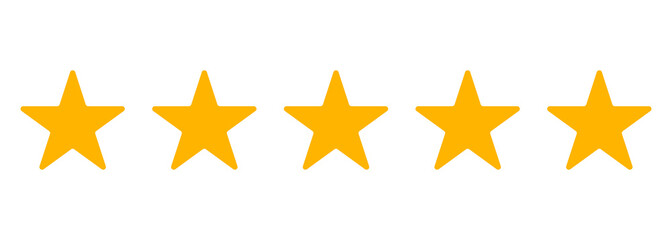 golden five star rating rate concept transparent background png
