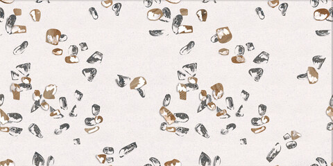 Terrazoo pink pattern ivory transparent background gery and brown chips design.