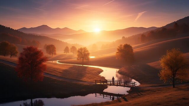 Beautiful lake water landscape sky forest