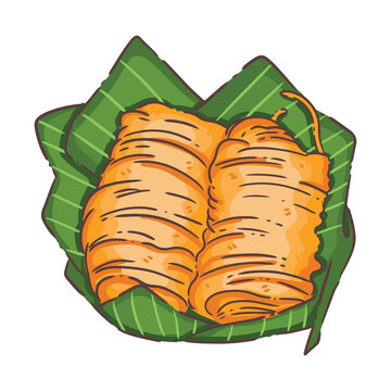 Traditional Thai Foi Thong (Golden Egg Yolk Threads) Vector Illustration