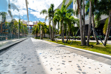 Terrazzo Platform with a Tropical-Style Pedestrian Path Scene  © DaShan