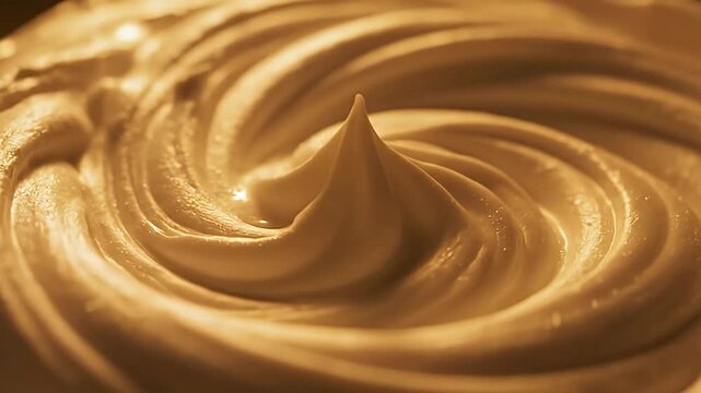 Delicious Swirls - A Close-Up of Creamy Dessert Perfection.