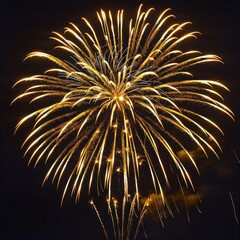 Fireworks in the sky gold illuminated celebration.