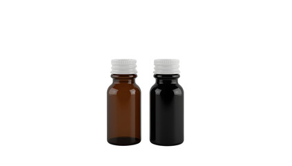 Amber & Black Glass Dropper Bottles with White Caps &ndash; Empty Serum, Tincture & Essential Oil Containers