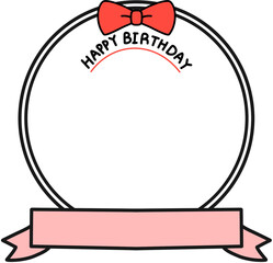 Happy bithday, 생일축하 원 동그라미 타이틀