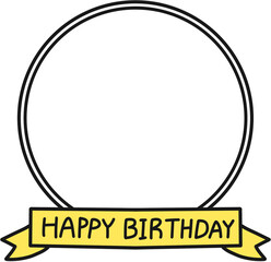 Happy bithday, 생일축하 원 동그라미 타이틀