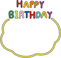 Happy bithday, 생일축하 원 동그라미 타이틀