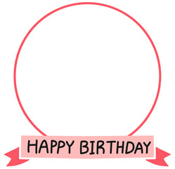 Happy bithday, 생일축하 원 동그라미 타이틀