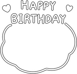 Happy bithday, 생일축하 원 동그라미 타이틀