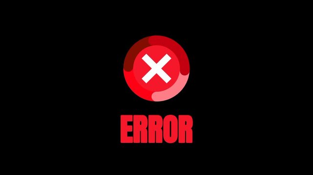 Shows a red error icon accompanied by bold text, emphasizing the presence of a system malfunction and the need for prompt identification and resolution.