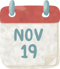 November 19 Calendar Icon for International Men&rsquo;s Day