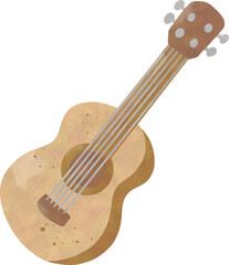 Acoustic Guitar Illustration Celebrating Men&rsquo;s Hobbies