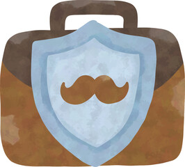 Business Briefcase with Mustache Shield for Men&rsquo;s Day