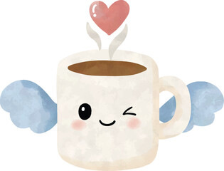 Cute Coffee Mug with Wings for International Men’s Day