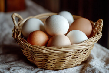 Eggs in a basket