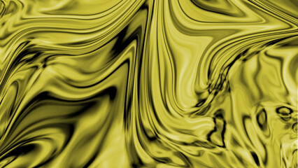 Abstract yellow gold fluid wave texture background with smooth flowing liquid motion warm luxury surface depth and elegant modern visual style