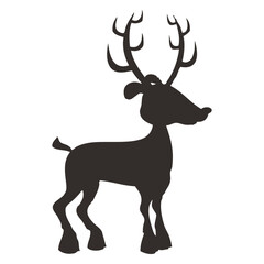 Cartoon Reindeer Silhouette