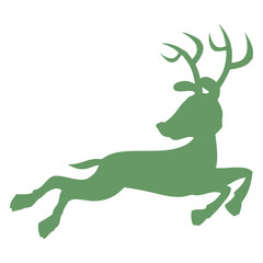 Obraz premium Jumping Deer Silhouette