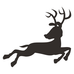 Obraz premium Jumping Deer Silhouette
