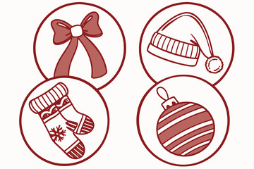 Christmas icons set