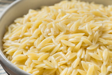 Homemade Healthy Cooked Orzo Pasta
