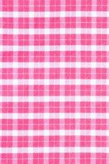 Pink Plaid Fabric background textured