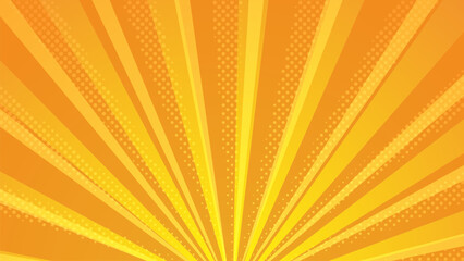 オレンジの放射状背景【16:9素材シリーズ】