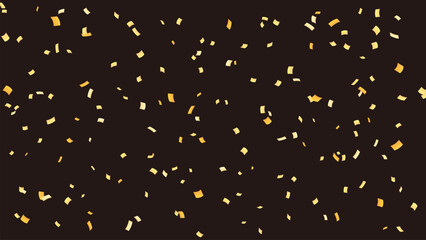 金色の紙吹雪が舞う背景【16:9素材シリーズ】