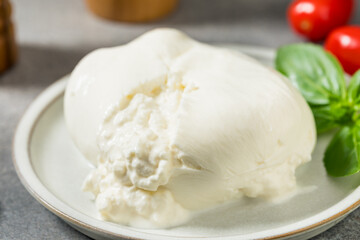 Healthy Organic White Burrata Mozzarella Cheese