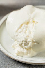Healthy Organic White Burrata Mozzarella Cheese