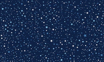 Minimalist Monochromatic Blue Deep Space Star Background