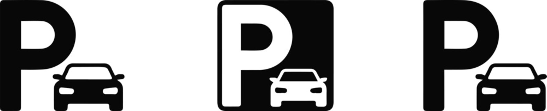 parking vector icons car parking spot sign wayfinding and ui
