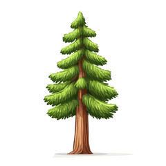 Pine tree isolated on white 