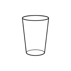 Simple outline drawing of a drinking glass