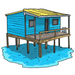 House on stilts 