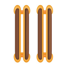 Pogo sticks on a white background 