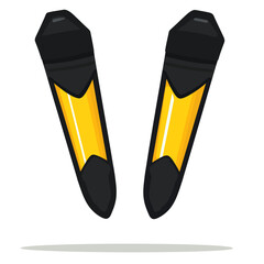 Pogo sticks on white 