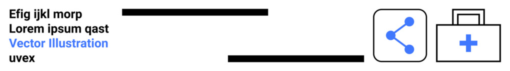 Obraz premium Healthcare, medical services, digital communication, teamwork, data sharing, emergency services. Connection icon and first aid briefcase. Healthcare and medical services visualization
