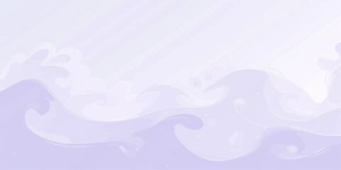 Abstract blue wavy vector background with flowing water design