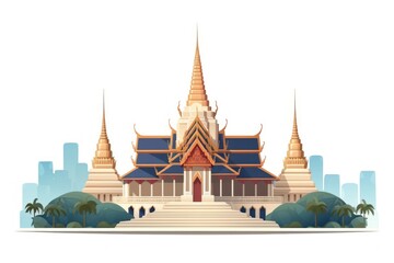 Fototapeta premium Temple architecture building pagoda.