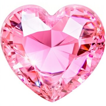 Pink heart gemstone jewelry diamond.