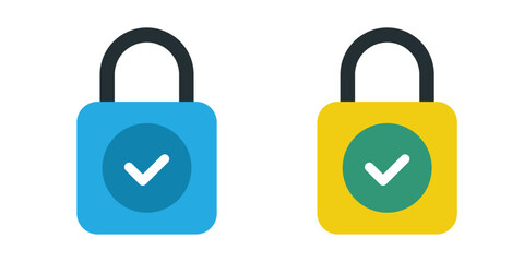 Security lock icon vector set