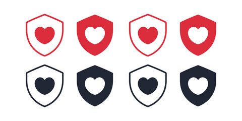 shield icon vector set