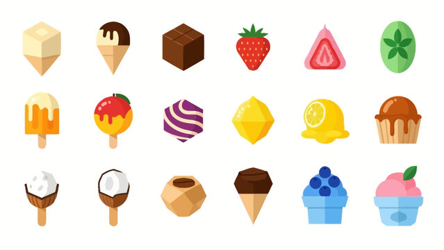 Variety of frozen desserts: This image showcase a visually striking assortment of delicious frozen dessert options, promising a burst of flavors for everyone.