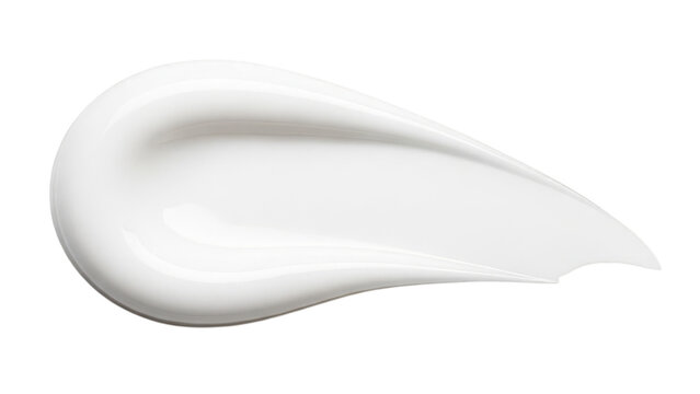 White Cosmetic Cream Swirl Isolated On Black Background